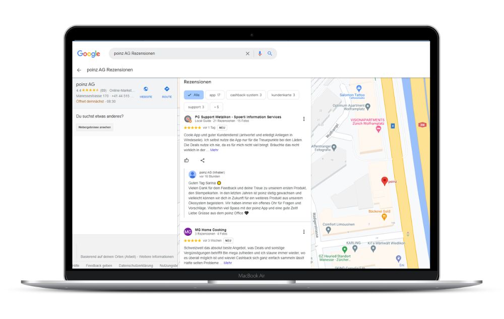 Poinz Bewertungen google
